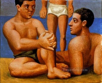 two boys singing Painting - Two bathers 1 1921 Pablo Picasso